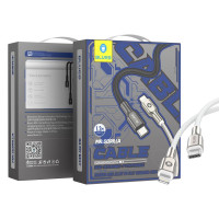 Кабель USB-C to Lightning - Blueo, Braided Zinc Alloy, White