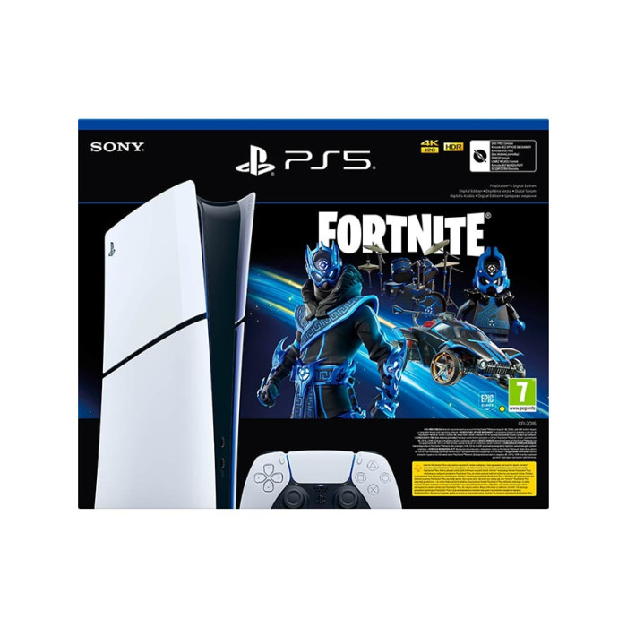 Sony PlayStation 5 Slim Digital Edition 825Gb Fortnite Cobalt Star Bundle