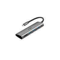Хаб 5in1 - WIWU Alpha, USB-C to 3xUSB+HDMI+USB-C, Gray Вживаний (б/в)