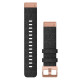 Ремінець для годинника Garmin - QuickFit 20mm, Hard Nylon with Rose Gold Hardware, Heathered Black