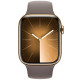 Apple Watch S9 41mm Gold Stainless Steel, Clay Sport Band (M/L), LTE