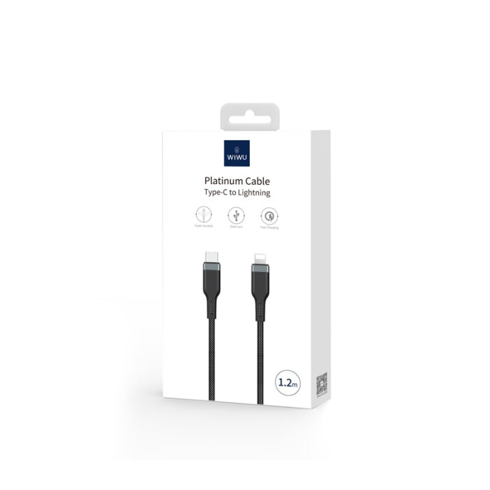 Кабель USB-C to Lightning - Wiwu, Platinum 1.2m Black