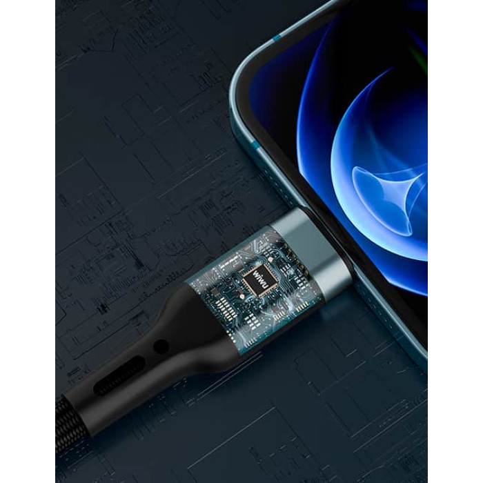 Кабель USB-C to Lightning - Wiwu, Platinum 1.2m Black
