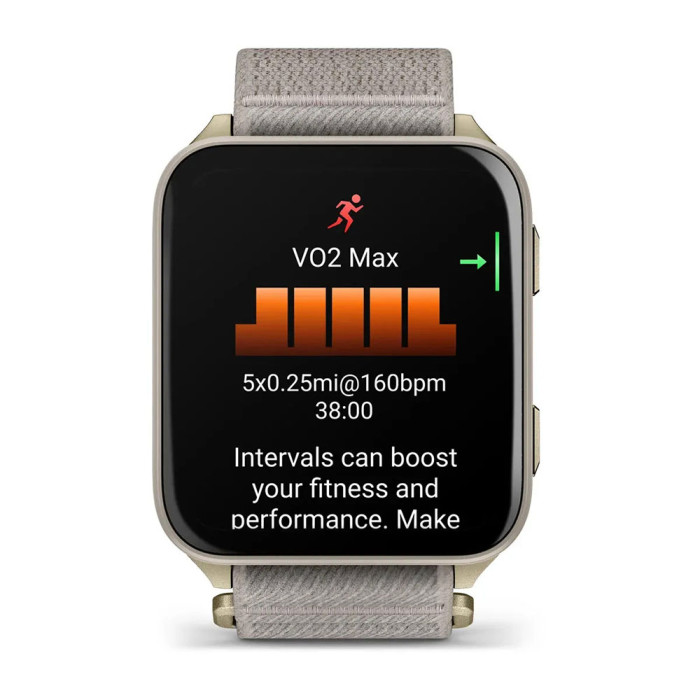 Смарт-годинник Garmin Venu X1 Soft Gold Titanium and French Grey Nylon Band