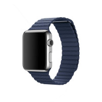 Ремінець для Apple Watch - 38/40/41mm, Leather Loop, Dark Blue (HC)