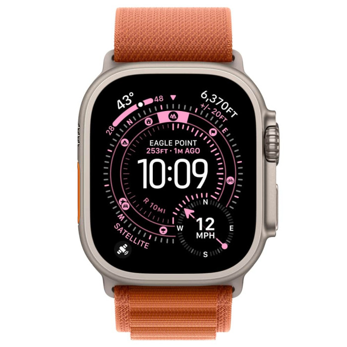 Apple Watch Ultra 3 Natural Titanium, Terra Cotta Alpine Loop, (Medium), LTE