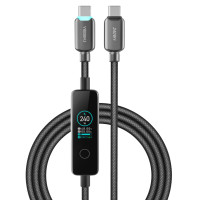 Кабель USB-C to USB-C - YOKI, Monitor 240W 2m, Black