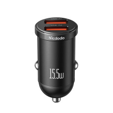 АЗП McDodo LED 2-Port Car Charger 2A 15.5W, Black