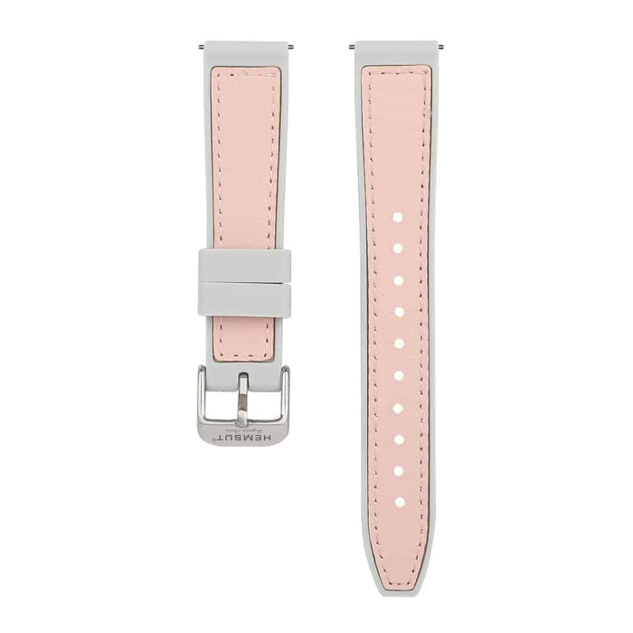 Ремінець для годинника Garmin - Quick Release 22mm, Hemsut Cowhide And Silicone, Pink Gray