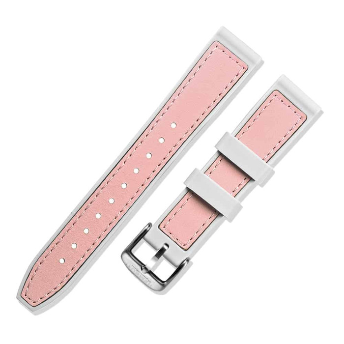Ремінець для годинника Garmin - Quick Release 22mm, Hemsut Cowhide And Silicone, Pink Gray