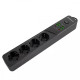 Мережевий фільтр Proove Power Strip P-04 (4 розетки + 4 USB + 2 Type-C) 3m Black