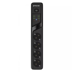 Мережевий фільтр Proove Power Strip P-04 (4 розетки + 4 USB + 2 Type-C) 3m Black