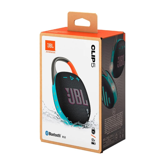 Портативна колонка JBL Clip 5 Black / Orange