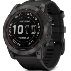 Смарт-годинник Garmin Fenix 7X Sapphire Solar Carbon Gray DLC Titanium with Black Band Вживаний