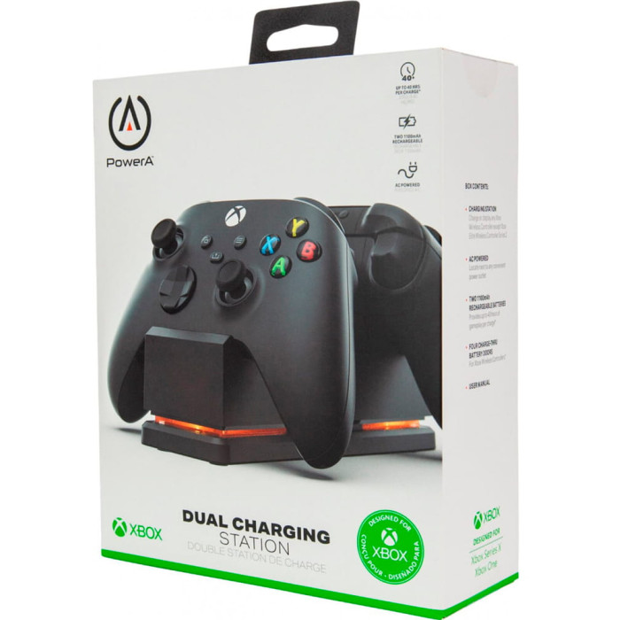 Зарядна станція для Геймпадів Xbox з АКБ - PowerA Dual Charging Station, Black
