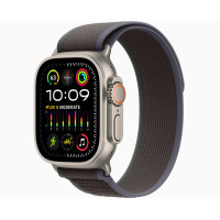 Apple Watch Ultra 2 Natural Titanium, Blue / Black Trail Loop (S/M)