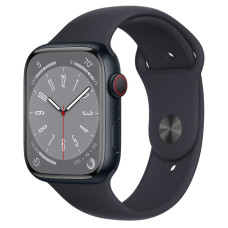 Apple Watch S8 45mm Midnight, Midnight Sport Band LTE Вживаний (б/в)