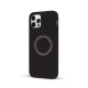 Чохол для iPhone 12/12 Pro - Pump Silicone Minimalistic, Circles on Dark