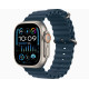 Apple Watch Ultra 2 Titanium, Blue Ocean Band (One Size), LTE