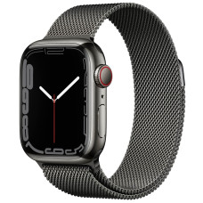 Apple Watch S7 41mm Graphite Stainless Steel, Graphite Milanese Loop