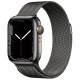 Apple Watch S7 41mm Graphite Stainless Steel, Graphite Milanese Loop