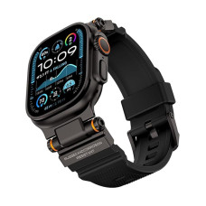 Ремінець для Apple Watch - 42/44/45/46/49mm, Armor Pro Silicone Band, Black / Black