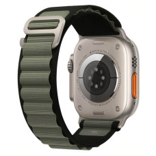 Ремінець для Apple Watch - 42/44/45/46/49mm, Alpine Loop Band Small, Green / Black (HC)