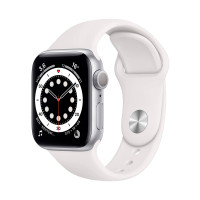 Apple Watch S6 44mm Silver, White Sand Sport Band Як новий