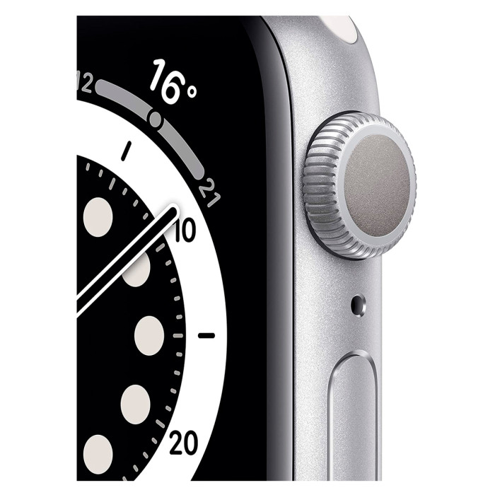 Apple Watch S6 44mm Silver, White Sand Sport Band Як новий