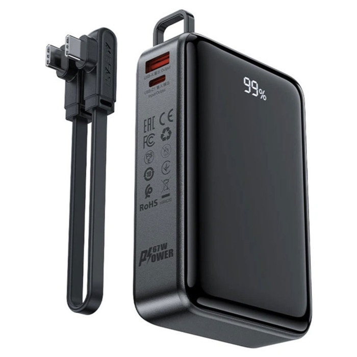 Додатковий аккумулятор Acefast Fast 20000mAh PD 67W Black