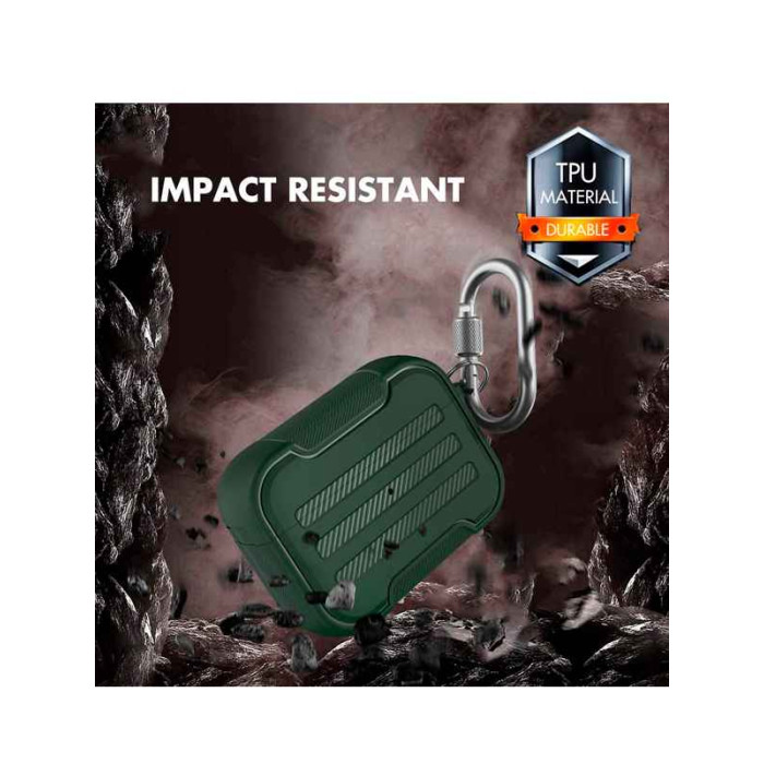 Чохол для Apple AirPods Pro - AHA Style Rugged Hard-Shell Case, Green