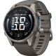 Смарт-годинник Garmin Fenix 9 43mm AMOLED Titanium with Pebble Gray Silicone Band