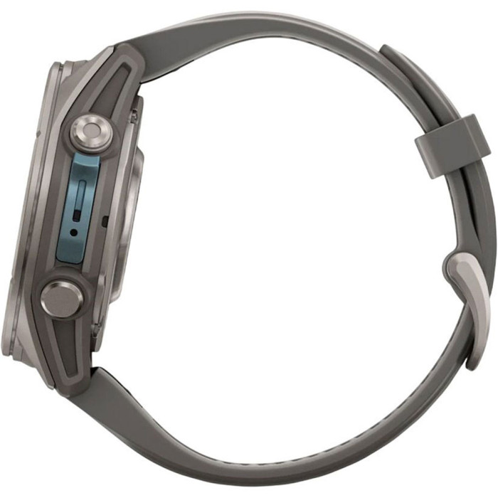 Смарт-годинник Garmin Fenix 9 43mm AMOLED Titanium with Pebble Gray Silicone Band