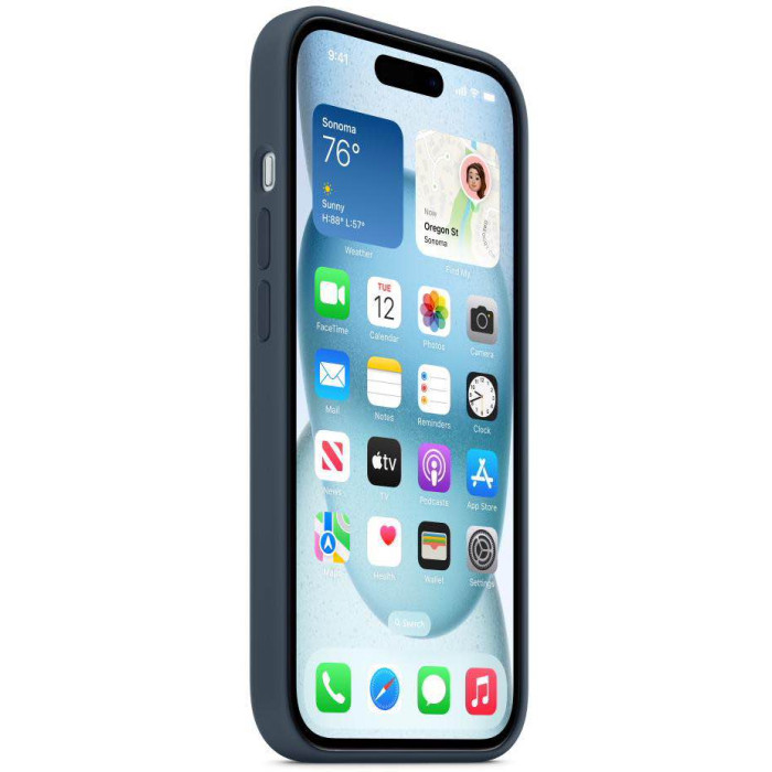 Чохол для iPhone 15 - Silicone MagSafe, Storm Blue (HC)