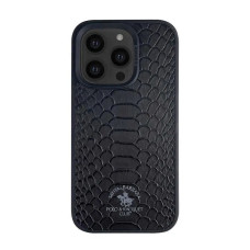 Чохол для iPhone 15 Pro - Santa Barbara Polo Knight Crocodile Leather, Black
