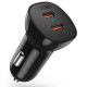 АЗП Choetech 40W Dual Type-C Fast Car Charger Black