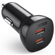 АЗП Choetech 40W Dual Type-C Fast Car Charger Black