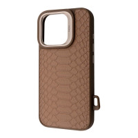 Чохол для iPhone 16 Pro Max - Kajsa Snake Pattern Ring MagSafe, Desert Titanium