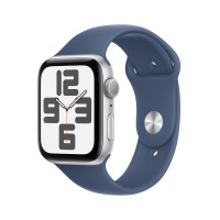 Apple Watch SE (2Gen) 44mm Silver, Denim Sport Band (M/L) (2024)
