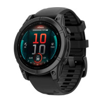 Смарт-годинник Garmin Fenix E 47mm AMOLED Slate Gray Steel with Black Silicone Band