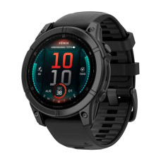 Смарт-годинник Garmin Fenix E 47mm AMOLED Slate Gray Steel with Black Silicone Band