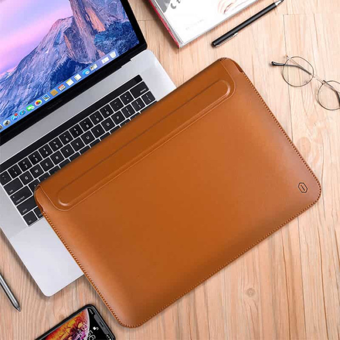Чохол-накладка для Macbook 13 - WIWU Skin Pro PU Leather Sleeve, Brown