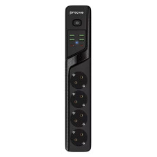 Мережевий фільтр Proove Power Strip P-04 (4 розетки + 4 USB + 2 Type-C) 2m Black