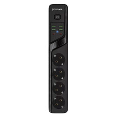 Мережевий фільтр Proove Power Strip P-04 (4 розетки + 4 USB + 2 Type-C) 2m Black