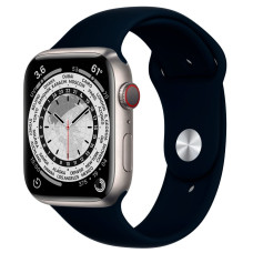 Apple Watch Edition S7 45mm Titanium Case, Black Sport Band LTE Вживаний (б/в)
