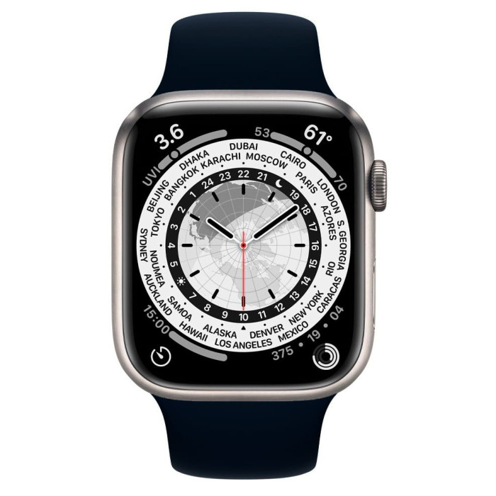 Apple Watch Edition S7 45mm Titanium Case, Black Sport Band LTE Вживаний (б/в)