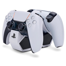 Зарядна станція для геймпадів Sony DualSense - PowerA Dual Charging Station, Black/White