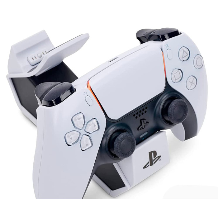 Зарядна станція для геймпадів Sony DualSense - PowerA Dual Charging Station, Black/White