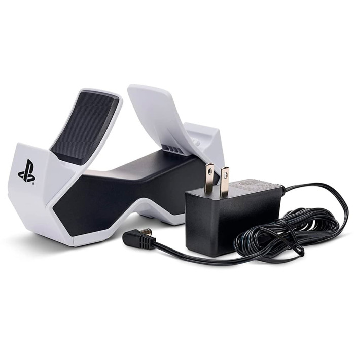 Зарядна станція для геймпадів Sony DualSense - PowerA Dual Charging Station, Black/White
