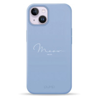 Чохол для iPhone 14 - Pump Silicone Minimalistic MagSafe, Meow Blue